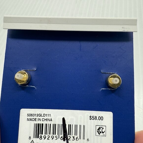 Kurt Geiger London Iridescent Crystal Bee Stud Earrings Gold Designer NWT Gift - Picture 4 of 4